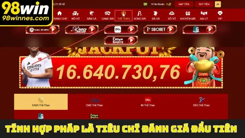 Tính hợp pháp là tiêu chí đánh giá đầu tiên